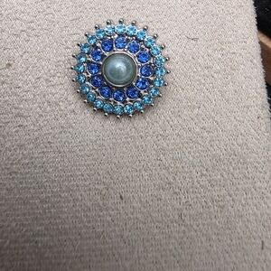 Elegant Blue and Silver Button (1904)